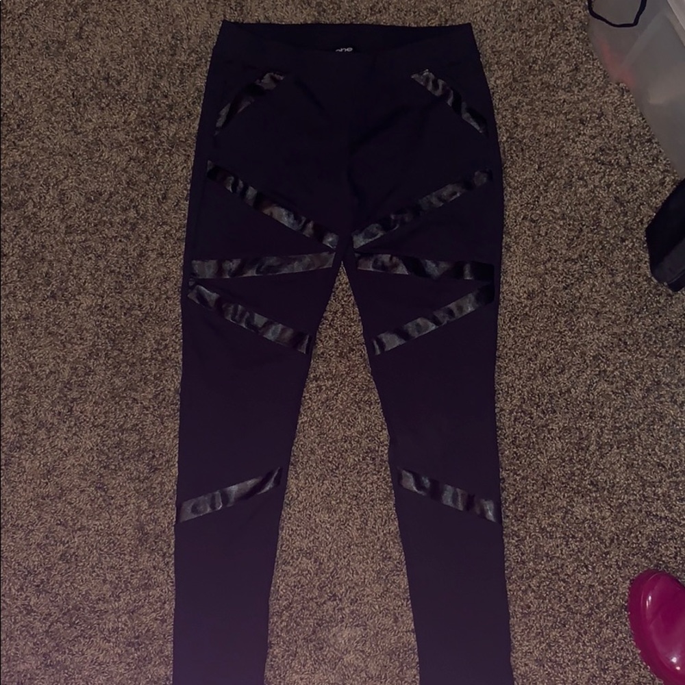 BEBE Moto Leggings